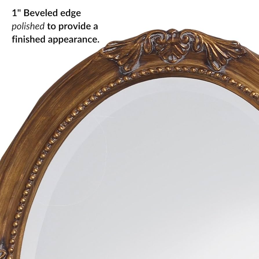 Amazon.com: Howard Elliott Queen Ann Oval Antique Gold Leaf